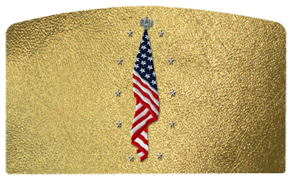 DACRO-421-SH-GD Flag at Rest Shimmer Gold